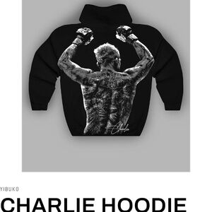 Black Graphic Hoodie - UFC Fighter - “Charlie Oliveira”